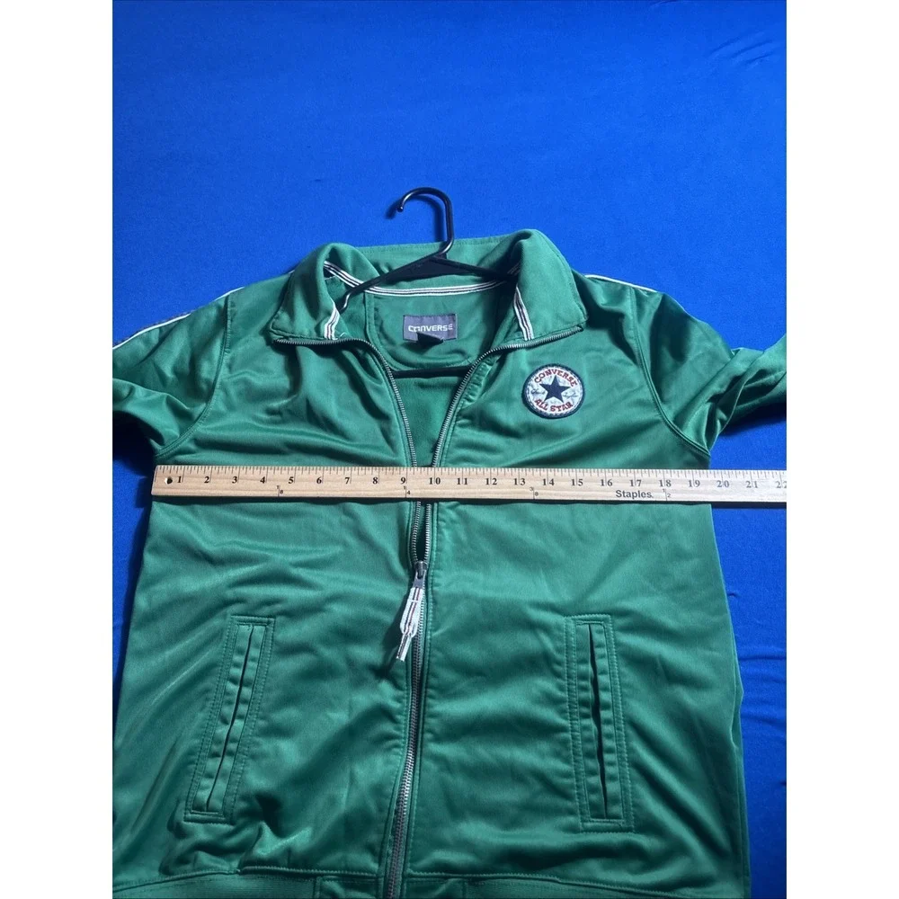 Converse All Star Track Jacket Green Classic Y2K XL Boys 13-15 Years Full Zip
